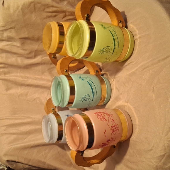 Vintage Siesta Frosted Mugs Set of 5 - Picture 1 of 2